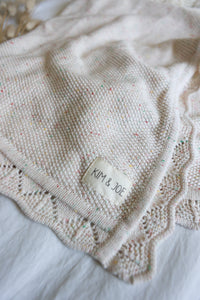 Crocheted oat blanket