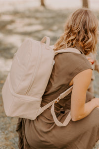 Beige diaper bag